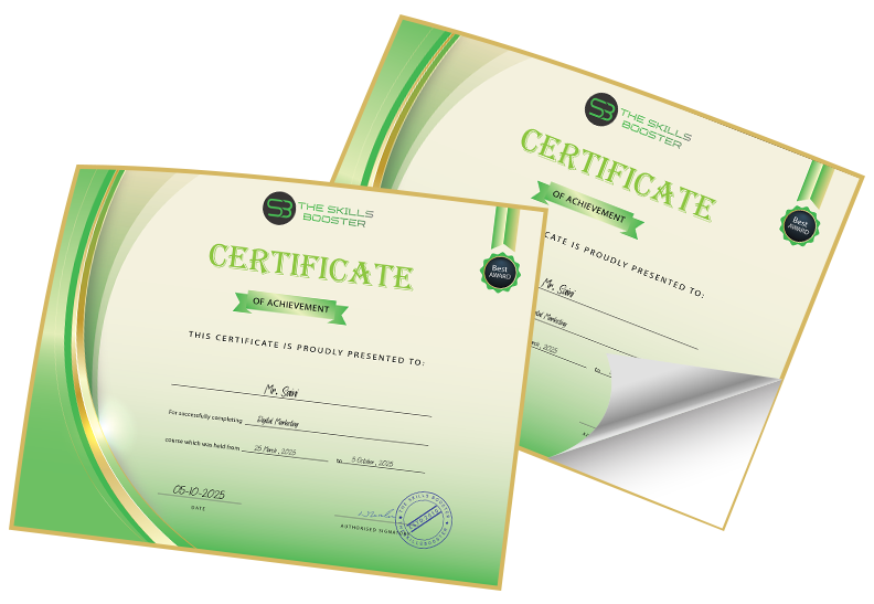 The skilsl booster Certificate